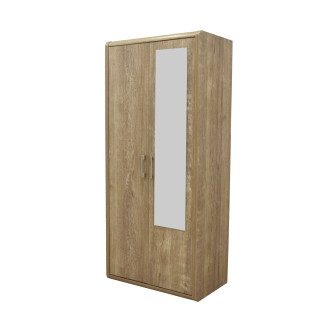 Armoire 2 portes Cara caramel oak