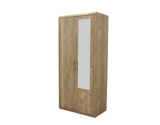 Armoire 2 portes Cara caramel oak