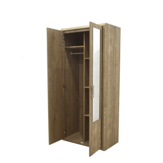 Armoire 2 portes Cara caramel oak