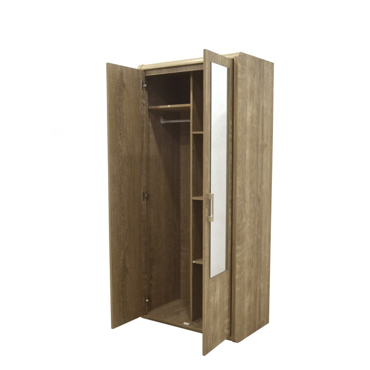 Armoire 2 portes Cara caramel oak