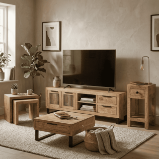 Table d'appoint Gladys HT75 bois de mangue