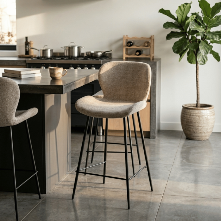 Ines - beige - Tabouret de bar
