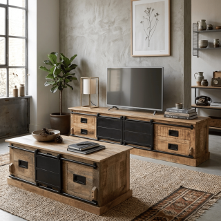 Meuble tv 200 cm - Barn 104