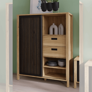 Buffet haut Jytana bois/noir