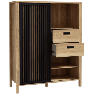 Buffet haut Jytana bois/noir