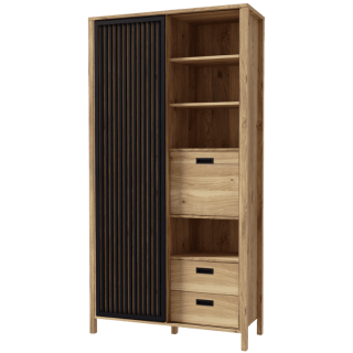 Bibliothèque Jytana noir/bois