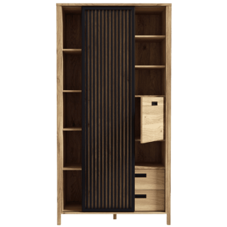 Bibliothèque Jytana noir/bois