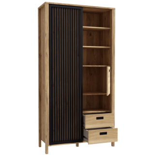 Bibliothèque Jytana noir/bois