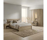 Chambre à coucher Cara avec armoire 4 portes