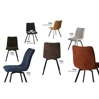 Chaise Stpuro K028 Marron rouille pied noir