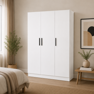 Armoire 3 portes 120 cm Blanc R8013