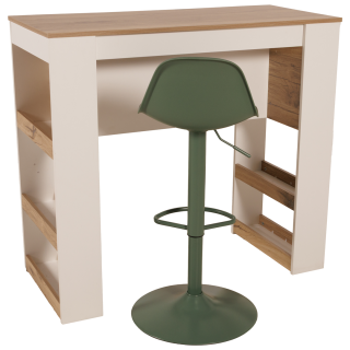 Juna - Table bar avec rangements