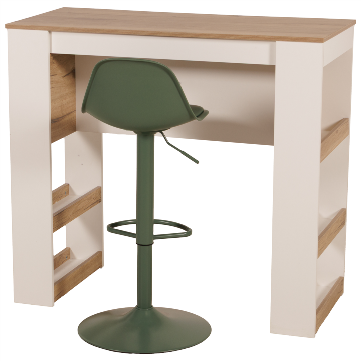 Juna - Table bar avec rangements