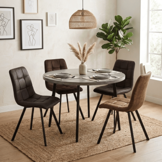 Chaise en taupe stella udc8025