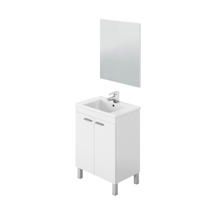 Meuble de salle de bain avec miroir et lavabo Brillo