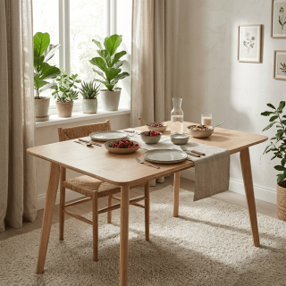 Table rectangulaire Louis chêne naturel