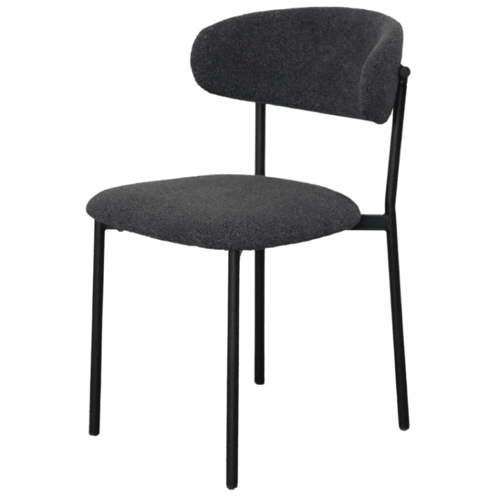 Maxima Chaise bouclé anthracite