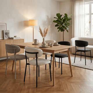 Maxima Chaise Bouclé Taupe