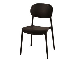 Chaise empilable  Alba - Noir