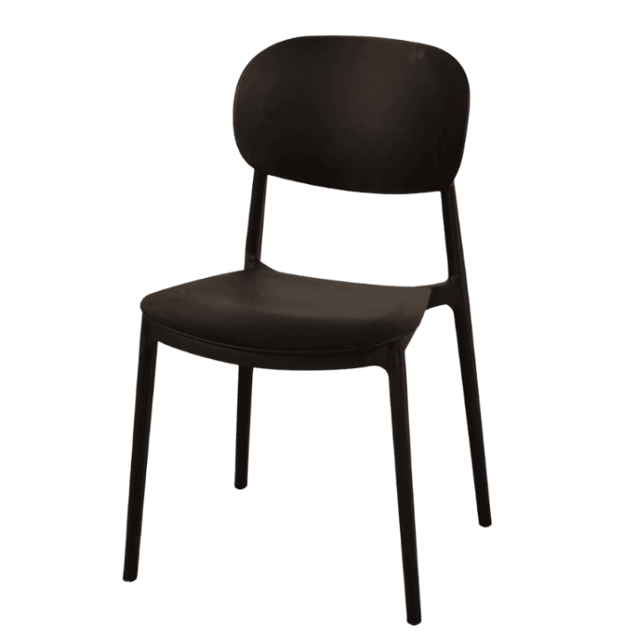 Chaise empilable  Alba - Noir