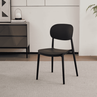Chaise empilable  Alba - Noir
