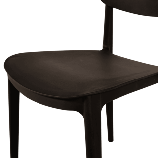 Chaise empilable  Alba - Noir