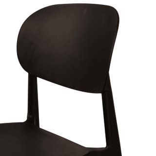 Chaise empilable  Alba - Noir
