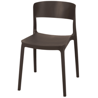 Chaise empilable Lilo gris anthracite