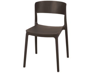 Chaise empilable Lilo gris anthracite