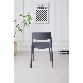 Chaise empilable Lilo gris anthracite