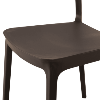 Chaise empilable Lilo gris anthracite