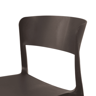 Chaise empilable Lilo gris anthracite