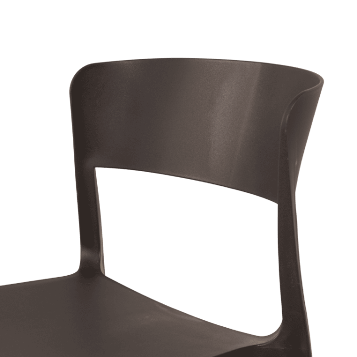 Chaise empilable Lilo gris anthracite