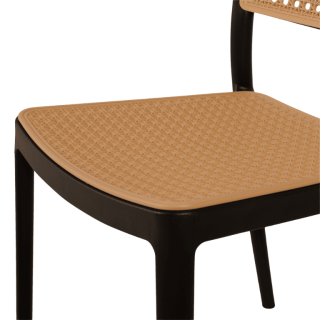 Chaise empilable Eliot Noir