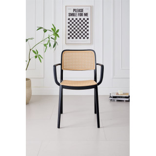 Chaise empilable Milan noir