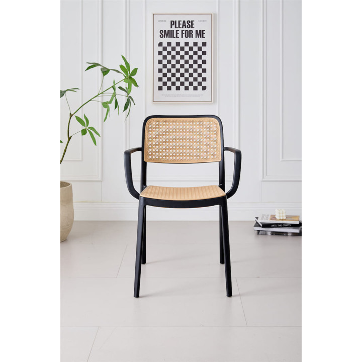 Chaise empilable Milan noir