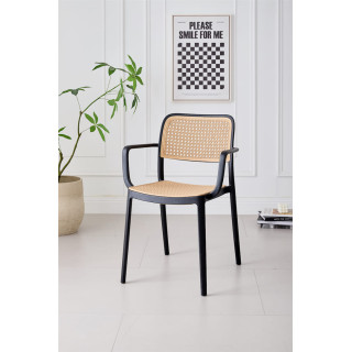 Chaise empilable Milan noir