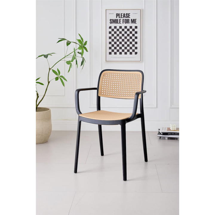 Chaise empilable Milan noir