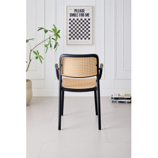 Chaise empilable Milan noir