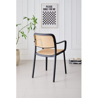 Chaise empilable Milan noir