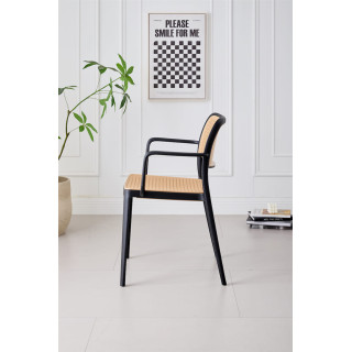 Chaise empilable Milan noir