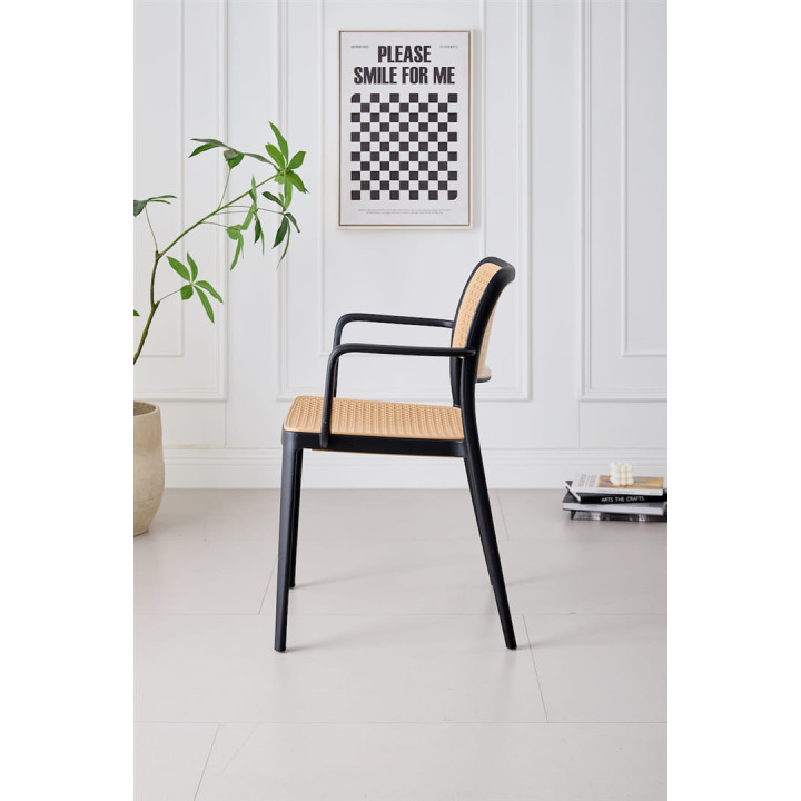 Chaise empilable Milan noir