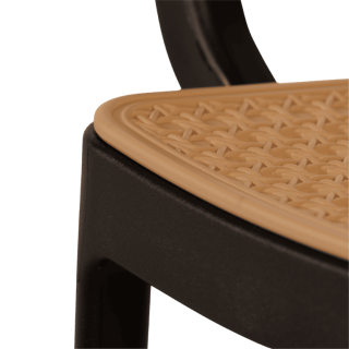 Chaise empilable Milan noir