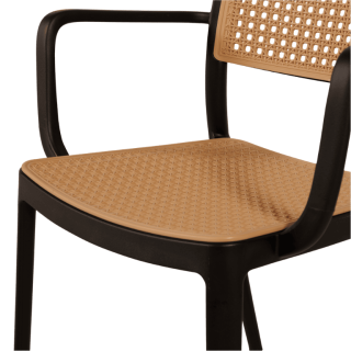 Chaise empilable Milan noir