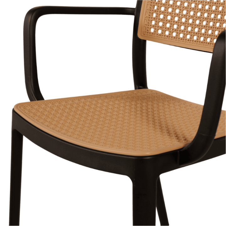 Chaise empilable Milan noir