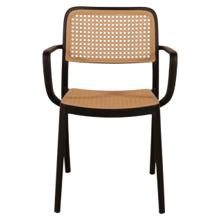 Chaise empilable Milan noir