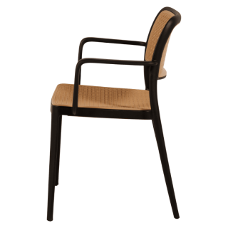 Chaise empilable Milan noir