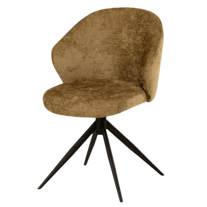 Jane - Chaise pivotante Tissu Movie Curry