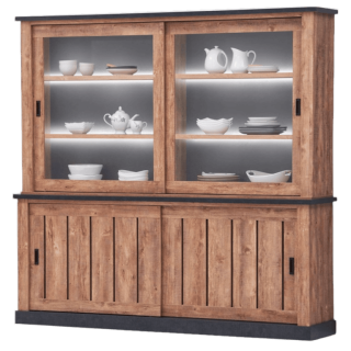Dressoir + vaisselier Etienne oak/black line