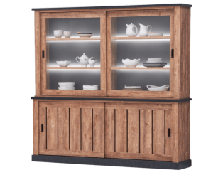 Dressoir + vaisselier Etienne oak/black line